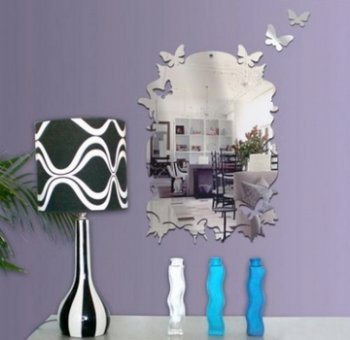 Зеркальные наклейки в дизайне интерьера квартиры
